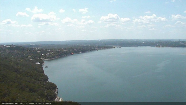 Lake Travis webcam, August 31, 2017 1:05 PM CT