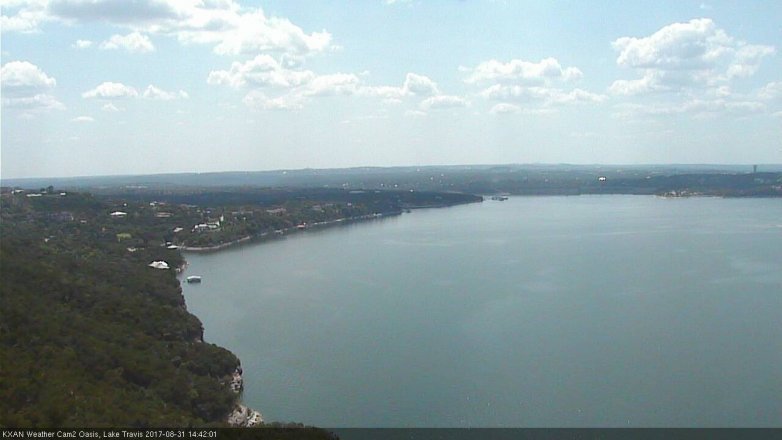 Lake Travis webcam, August 31, 2017 1:50 PM CT