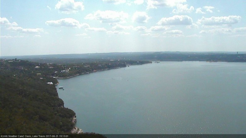 Lake Travis webcam, August 31, 2017 2:30 PM CT