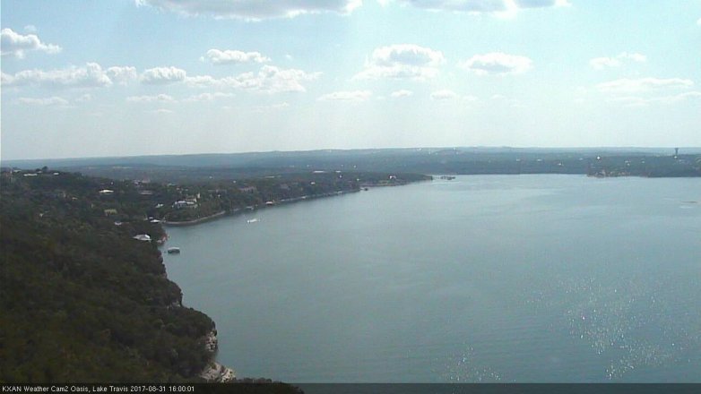 Lake Travis webcam, August 31, 2017 3:15 PM CT