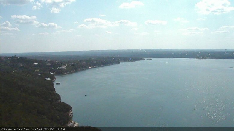 Lake Travis webcam, August 31, 2017 3:30 PM CT
