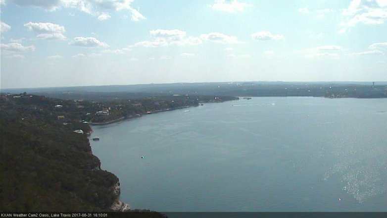 Lake Travis webcam, August 31, 2017 3:35 PM CT