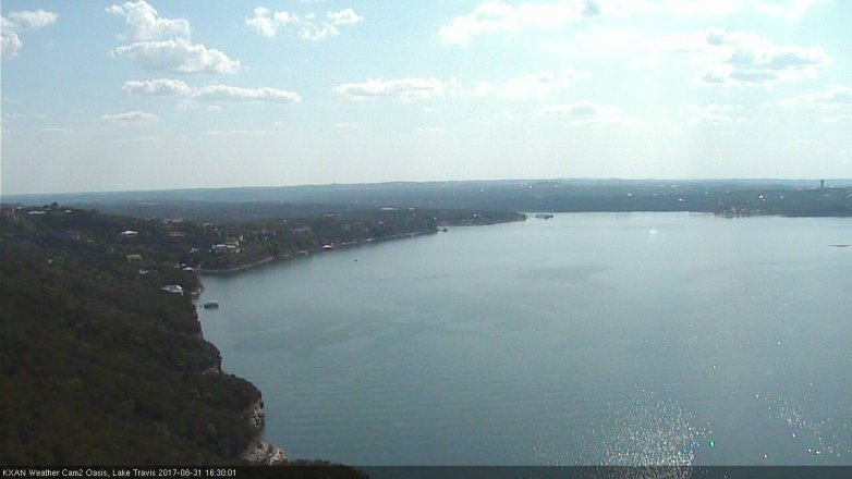 Lake Travis webcam, August 31, 2017 3:50 PM CT