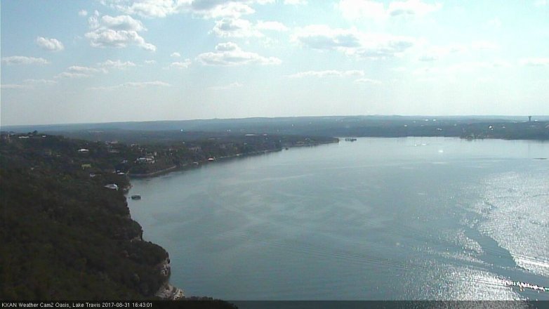 Lake Travis webcam, August 31, 2017 4:00 PM CT