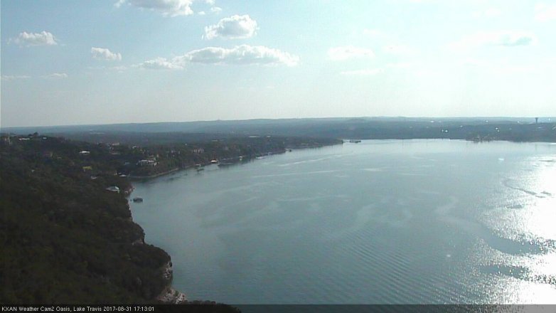 Lake Travis webcam, August 31, 2017 4:20 PM CT
