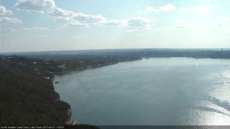 Lake Travis webcam, August 31, 2017 4:30 PM CT