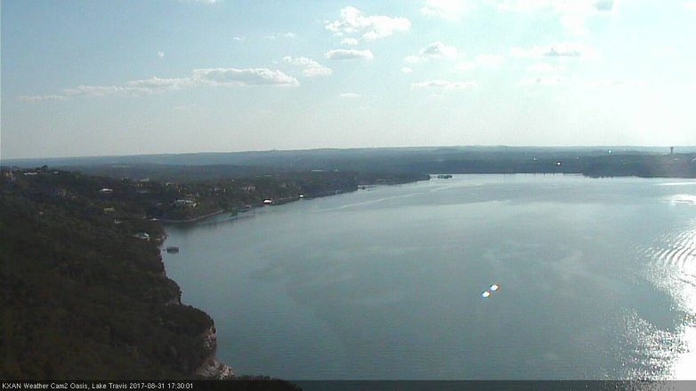 Lake Travis webcam, August 31, 2017 4:55 PM CT