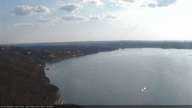 Lake Travis webcam, August 31, 2017 5:05 PM CT