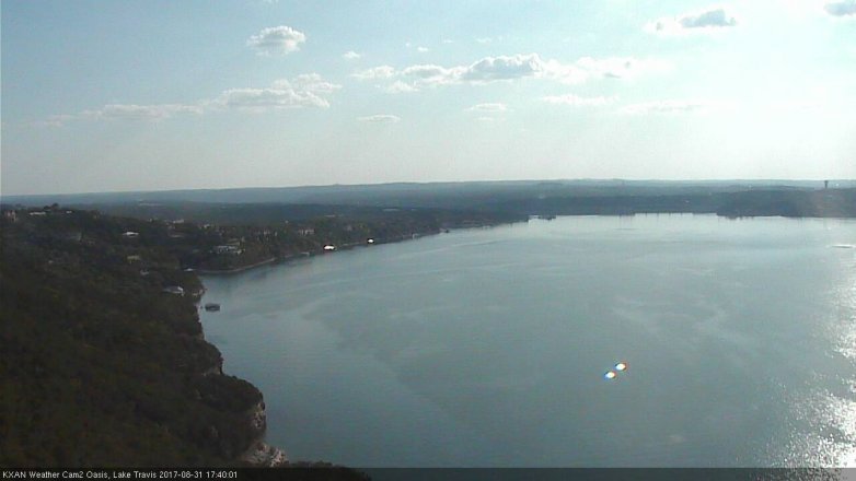 Lake Travis webcam, August 31, 2017 5:10 PM CT