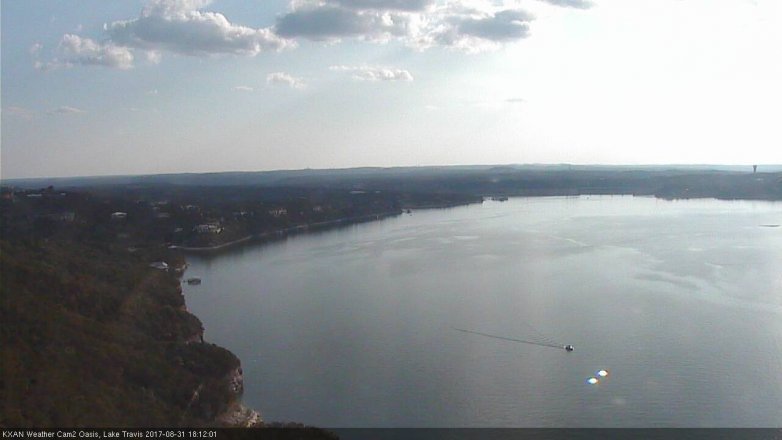 Lake Travis webcam, August 31, 2017 5:20 PM CT