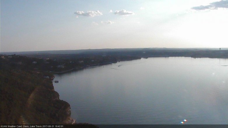 Lake Travis webcam, August 31, 2017 5:45 PM CT