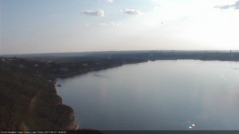 Lake Travis webcam, August 31, 2017 5:50 PM CT