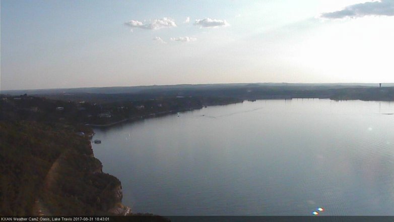 Lake Travis webcam, August 31, 2017 6:00 PM CT