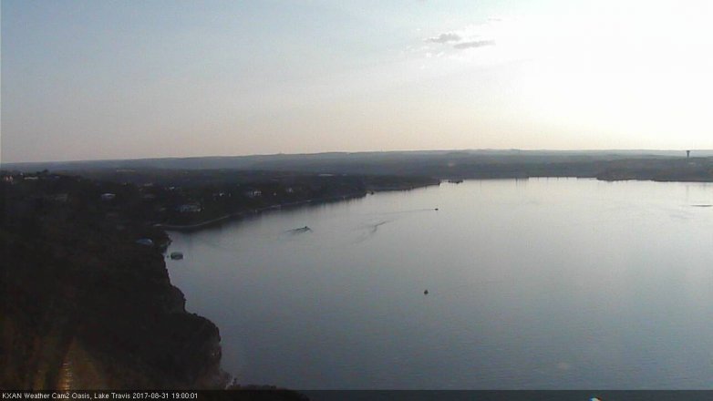 Lake Travis webcam, August 31, 2017 6:20 PM CT