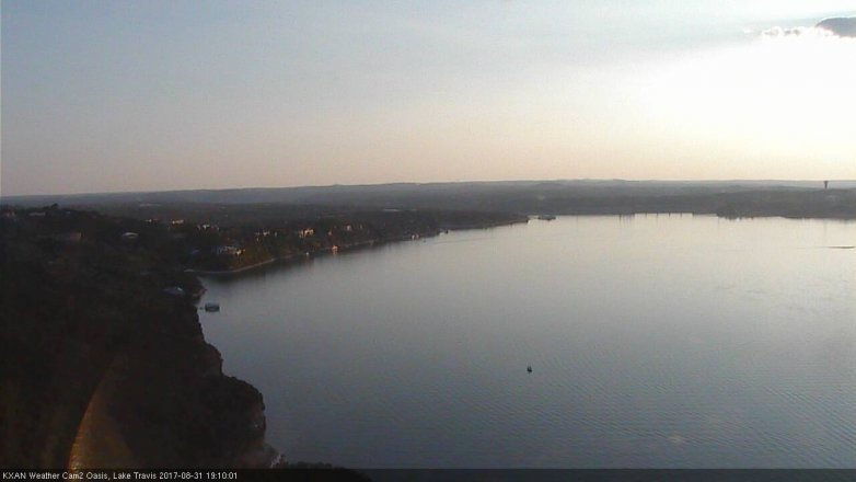 Lake Travis webcam, August 31, 2017 6:25 PM CT