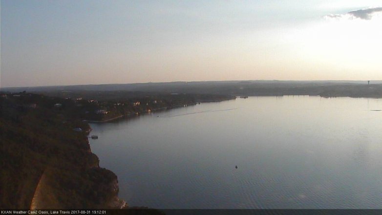 Lake Travis webcam, August 31, 2017 6:30 PM CT