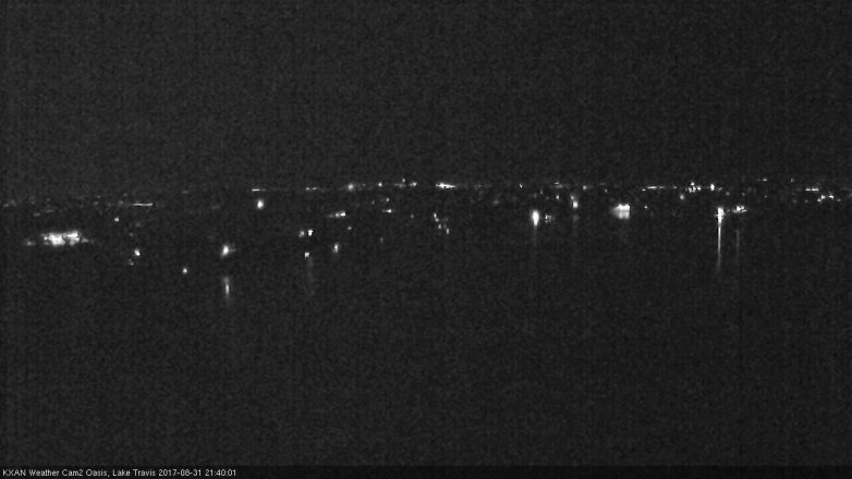 Lake Travis webcam, August 31, 2017 9:10 PM CT