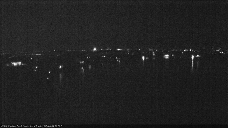Lake Travis webcam, August 31, 2017 9:15 PM CT