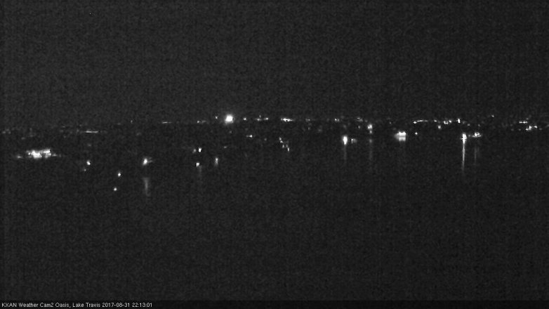 Lake Travis webcam, August 31, 2017 9:20 PM CT