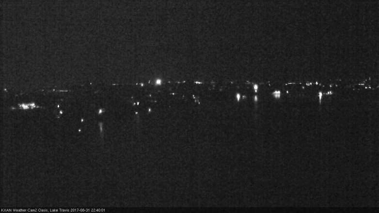Lake Travis webcam, August 31, 2017 9:45 PM CT