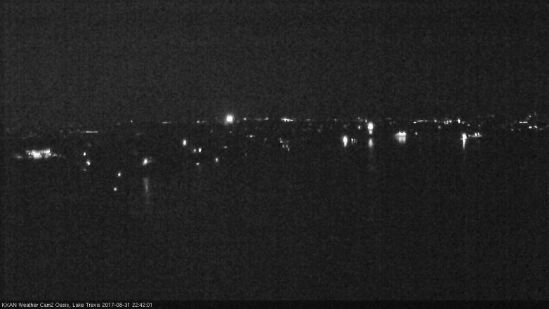 Lake Travis webcam, August 31, 2017 9:55 PM CT