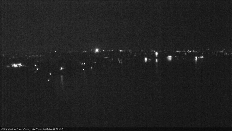 Lake Travis webcam, August 31, 2017 10:10 PM CT