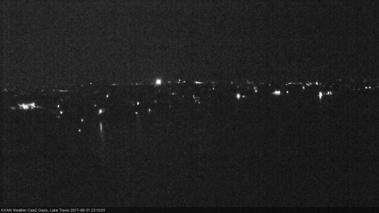 Lake Travis webcam, August 31, 2017 10:40 PM CT