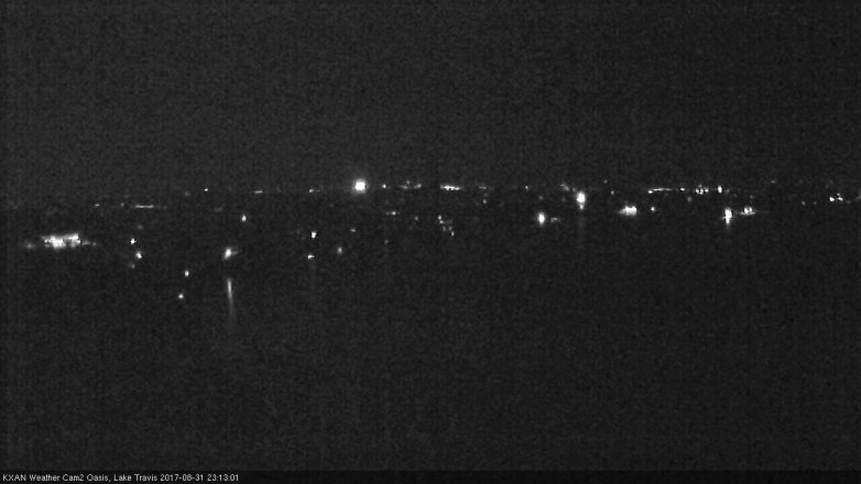 Lake Travis webcam, August 31, 2017 10:45 PM CT