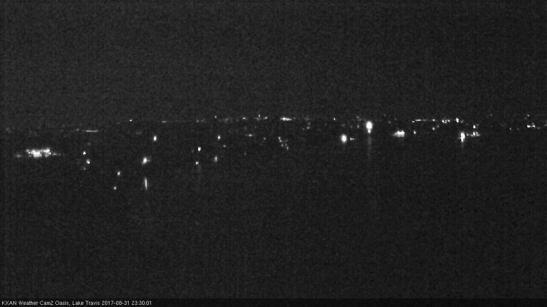 Lake Travis webcam, August 31, 2017 10:50 PM CT