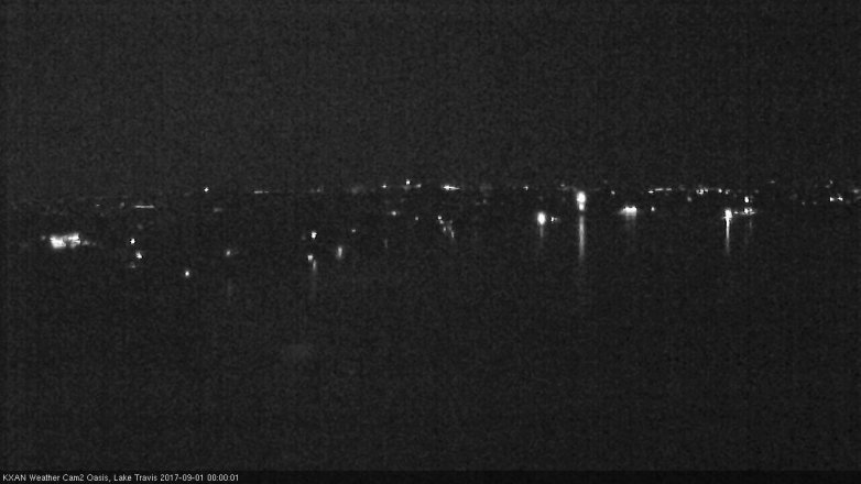 Lake Travis webcam, August 31, 2017 11:10 PM CT