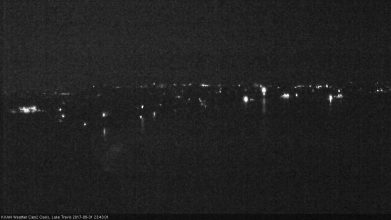 Lake Travis webcam, August 31, 2017 11:15 PM CT
