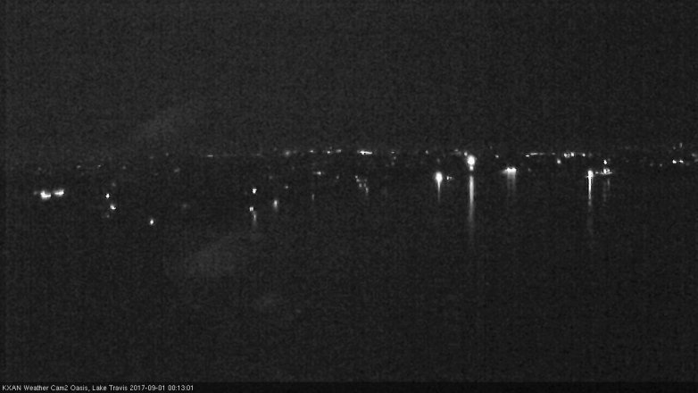 Lake Travis webcam, August 31, 2017 11:20 PM CT