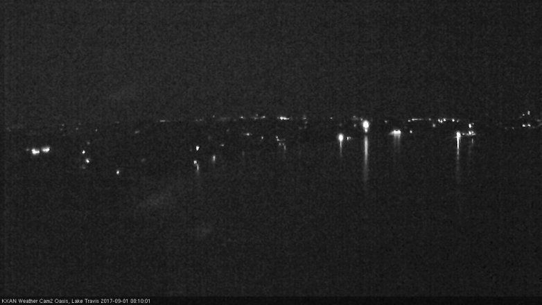 Lake Travis webcam, August 31, 2017 11:35 PM CT