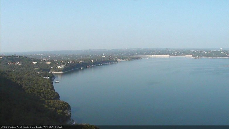 Lake Travis webcam, September 1, 2017 9:00 AM CT