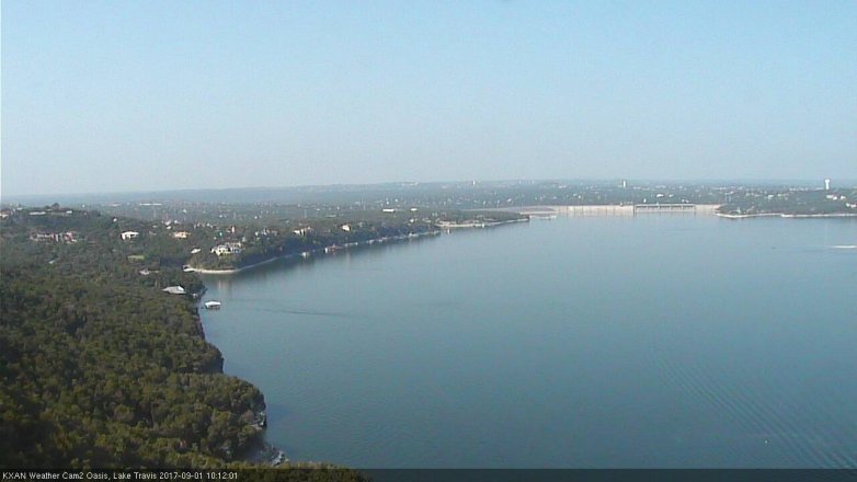 Lake Travis webcam, September 1, 2017 9:20 AM CT
