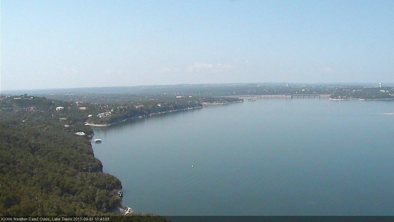 Lake Travis webcam, September 1, 2017 10:55 AM CT