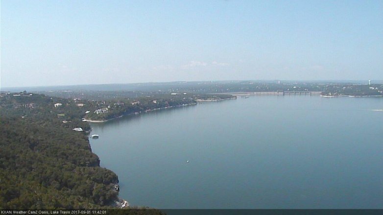 Lake Travis webcam, September 1, 2017 11:05 AM CT