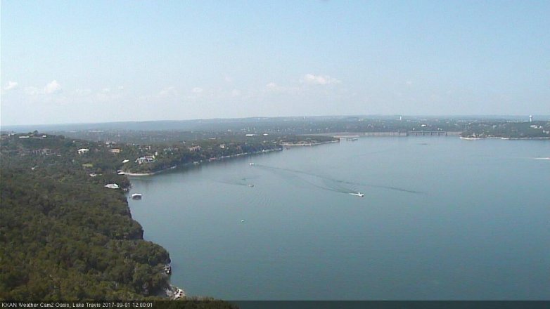 Lake Travis webcam, September 1, 2017 11:10 AM CT