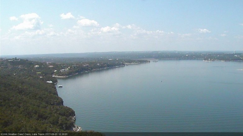 Lake Travis webcam, September 1, 2017 12:00 PM CT