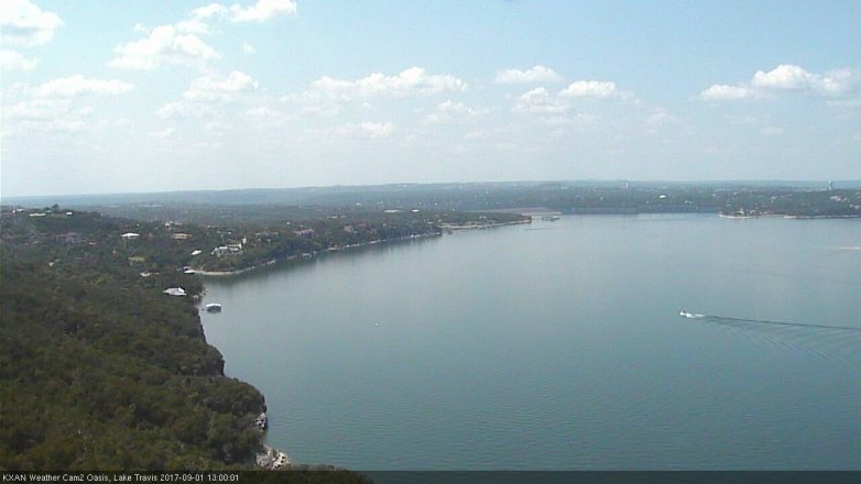 Lake Travis webcam, September 1, 2017 12:25 PM CT