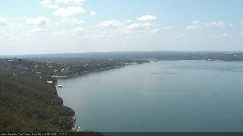 Lake Travis webcam, September 1, 2017 12:30 PM CT