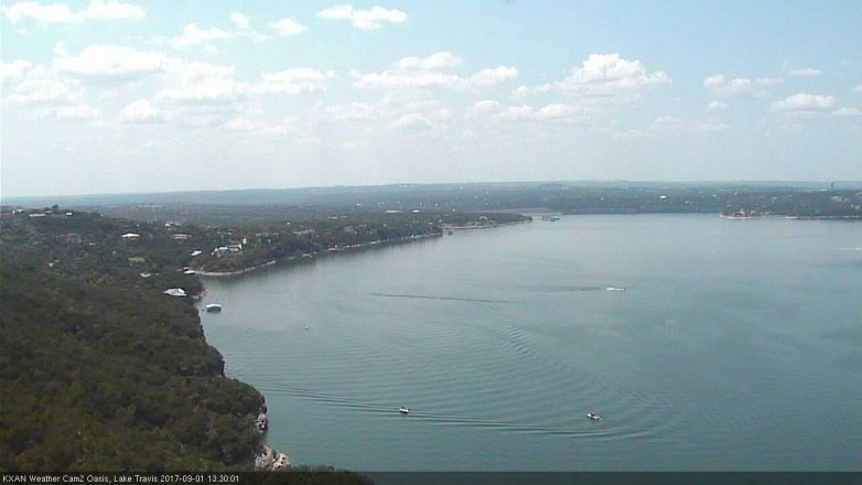 Lake Travis webcam, September 1, 2017 12:55 PM CT