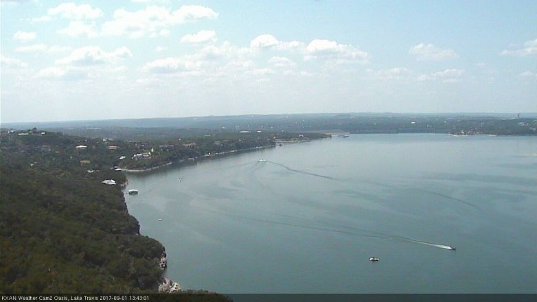 Lake Travis webcam, September 1, 2017 1:15 PM CT
