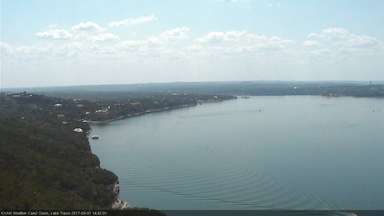 Lake Travis webcam, September 1, 2017 1:45 PM CT