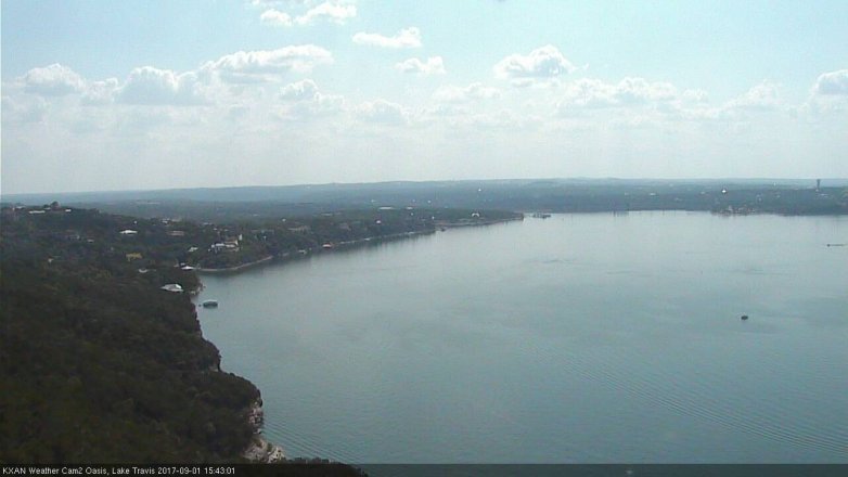 Lake Travis webcam, September 1, 2017 3:10 PM CT