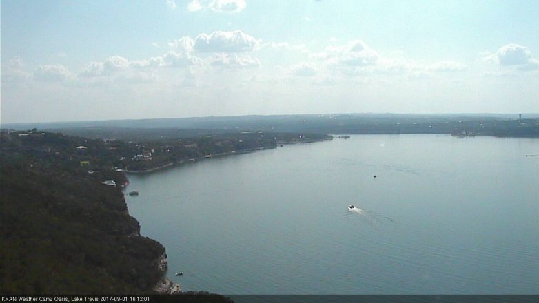 Lake Travis webcam, September 1, 2017 3:15 PM CT