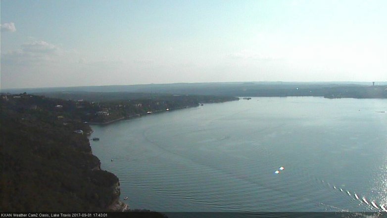 Lake Travis webcam, September 1, 2017 4:50 PM CT