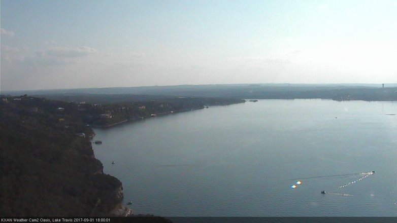 Lake Travis webcam, September 1, 2017 5:05 PM CT