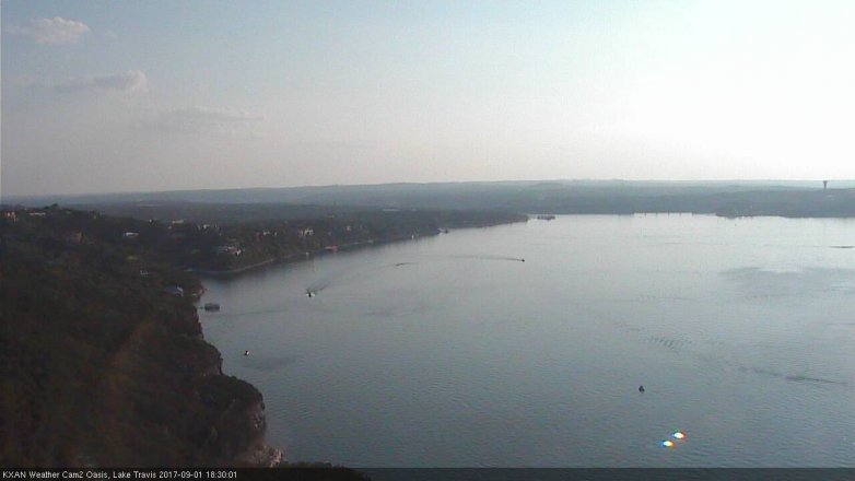 Lake Travis webcam, September 1, 2017 5:50 PM CT