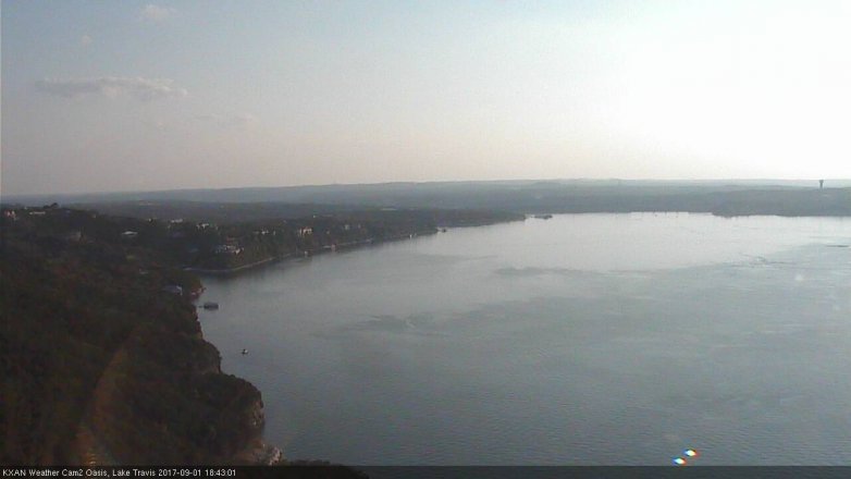 Lake Travis webcam, September 1, 2017 6:05 PM CT